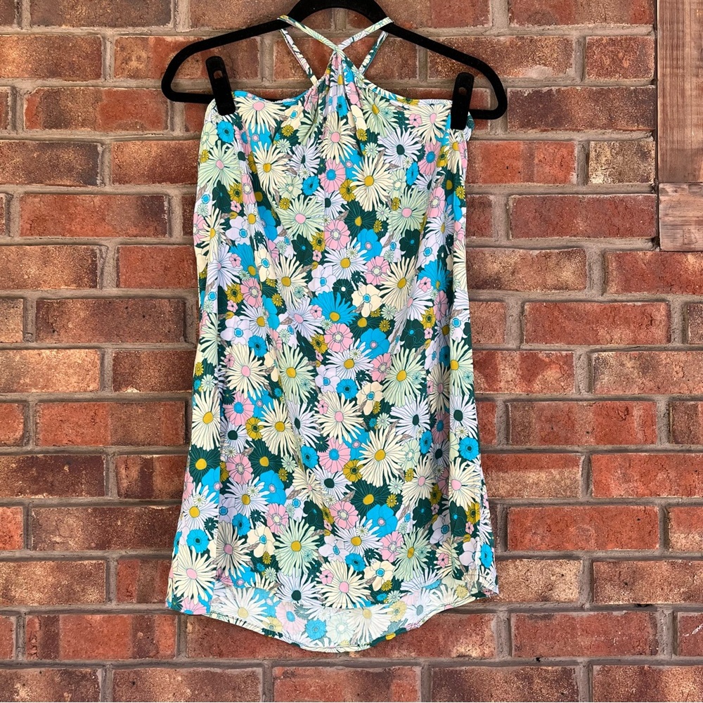 SO floral mini halter dress size small